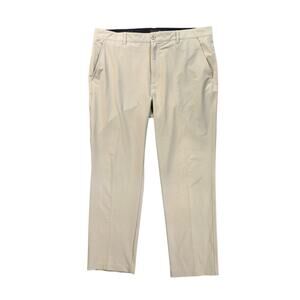 Johnston & Murphy Pants Mens 36 Short Khaki XC4 Flat Front Stretch Performance